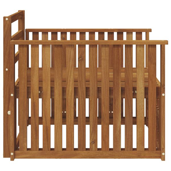 vidaXL 2 Pieza Sof&aacute; con reposabrazos Madera de Acacia S&oacute;lida Natural