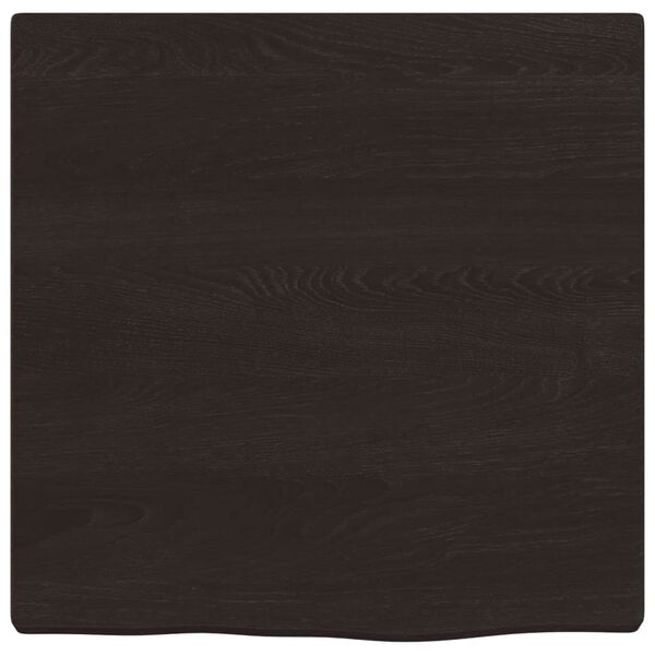 vidaXL Encimera ba&ntilde;o madera maciza tratada marr&oacute;n oscuro 40x40x2 cm