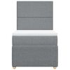 vidaXL Cama box spring con colch&oacute;n tela gris claro 100x200 cm