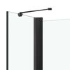 vidaXL Mampara de ducha plegable ESG negra 120x68x130 cm