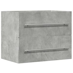 vidaXL Armario para lavabo aglomerado gris hormig&oacute;n 60x38,5x48 cm