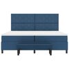 vidaXL Cama tipo Box Spring con colch&oacute;n Azul 200 x 200 cm tela