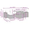 vidaXL Set sof&aacute;s de jard&iacute;n 7 piezas y cojines rat&aacute;n sint&eacute;tico beige