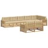 vidaXL Conjunto de sof&aacute;s de exterior 8 uds. y Beige Poli&eacute;ster