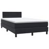vidaXL Cama box spring con colch&oacute;n terciopelo negro 120x210 cm