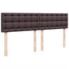 vidaXL Cama box spring con colchón tela marrón oscuro 200x200 cm