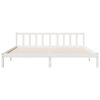 vidaXL Cama extralarga sin colchón madera maciza pino blanca 180x220cm