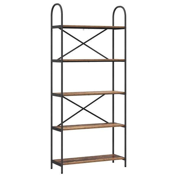 vidaXL Estante de libros Madera vieja 80 x 30 x 183 cm