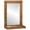 vidaXL Espejo de ba&ntilde;o Marr&oacute;n 50 x 22 x 70 cm Madera de Acacia S&oacute;lida