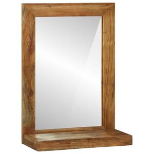vidaXL Espejo de ba&ntilde;o Marr&oacute;n 50 x 22 x 70 cm Madera de Acacia S&oacute;lida