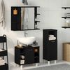 vidaXL Juego de muebles de ba&ntilde;o 3 pcs Negro 30 x 30 x 99,5 cm