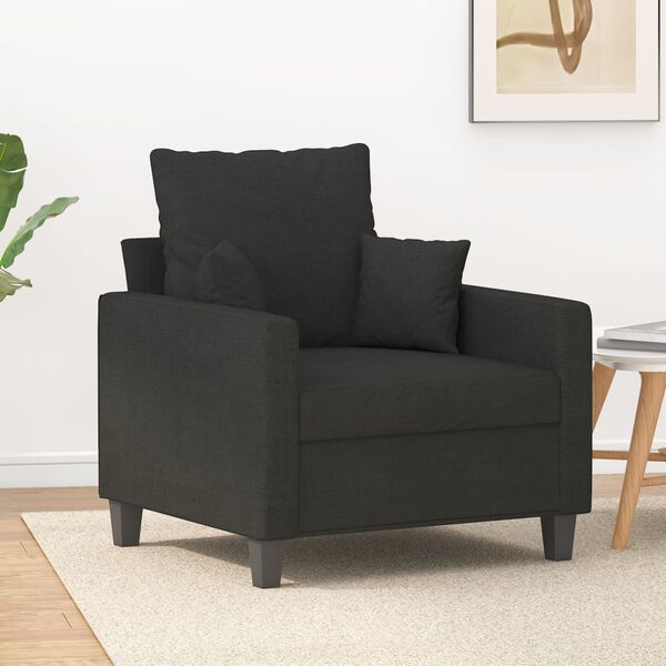 vidaXL Sill&oacute;n de tela negro 60 cm
