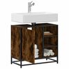 vidaXL Mueble de ba&ntilde;o para lavabo roble ahumado 65x33x60 cm