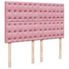 vidaXL Cama box spring con colch&oacute;n terciopelo rosa 140x190 cm