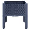 vidaXL Jardinera con patas PP azul gris 40x40x42 cm