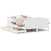 vidaXL Estructura de cama sin colch&oacute;n madera de pino blanca 120x200 cm