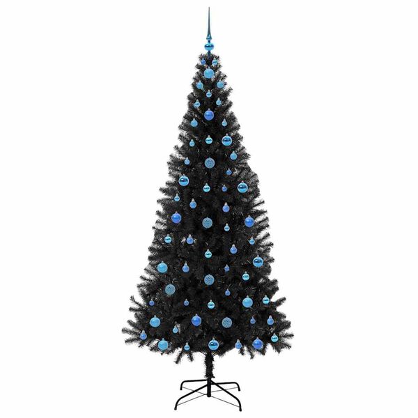 vidaXL &Aacute;rbol de Navidad con 300 LED con soporte Negro 210 cm PVC