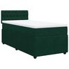 vidaXL Cama box spring con colch&oacute;n terciopelo verde oscuro 90x190 cm