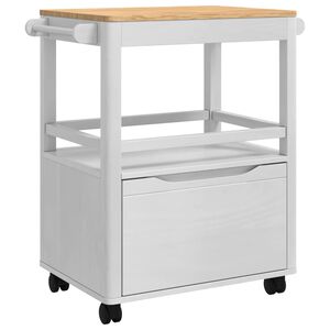 vidaXL Carro de Cocina FLORO 72,5 x 45 x 80 cm Madera de Pino Macizo