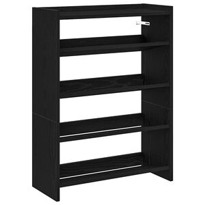 vidaXL Mueble zapatero madera contrachapada negro 60x25x81 cm