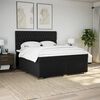 vidaXL Cama box spring con colch&oacute;n tela negro 200x200 cm