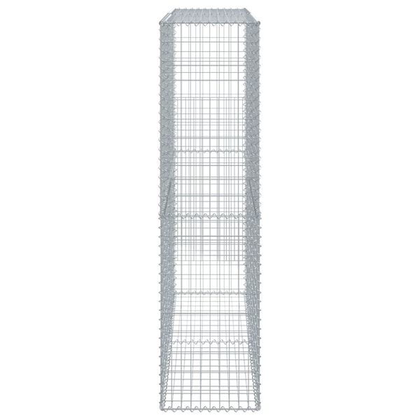 vidaXL Cesta de gaviones con cubierta hierro galvanizado 200x50x200 cm