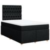 vidaXL Cama box spring con colch&oacute;n tela negro 120x190 cm