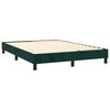 vidaXL Cama box spring con colch&oacute;n terciopelo verde oscuro 140x200 cm