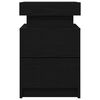 vidaXL Armario de Noche con caj&oacute;n 2 pcs Roble Negro 35 x 39 x 55 cm