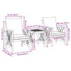 vidaXL Conjunto de sofá de jardín 3 pcs Marrón madera maciza de acacia