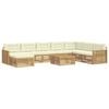 vidaXL Conjunto de sof&aacute;s de exterior 9 uds. Blanco y Crema