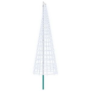 vidaXL &Aacute;rbol de Navidad con luces, estacas y m&aacute;stil 300 cm 550 LED
