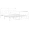 vidaXL Estructura cama sin colchón con estribo metal blanco 160x200 cm