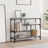 vidaXL Mesa consola madera de ingeniería gris Sonoma 100x30x75 cm