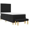 vidaXL Cama tipo Box Spring con colch&oacute;n Negro 100 x 200 cm tela