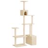vidaXL &Aacute;rbol para gatos con postes de sisal Crema 177,5 cm