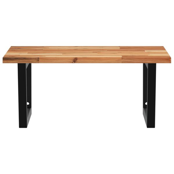 vidaXL Estante de lavabo de pared acero y madera maciza de acacia