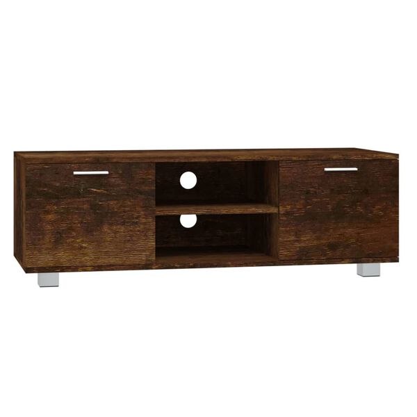 vidaXL Mueble para TV madera contrachapada roble ahumado 120x40,5x35cm
