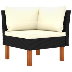 vidaXL Sof&aacute; esquinero de rat&aacute;n sint&eacute;tico y madera maciza de eucalipto