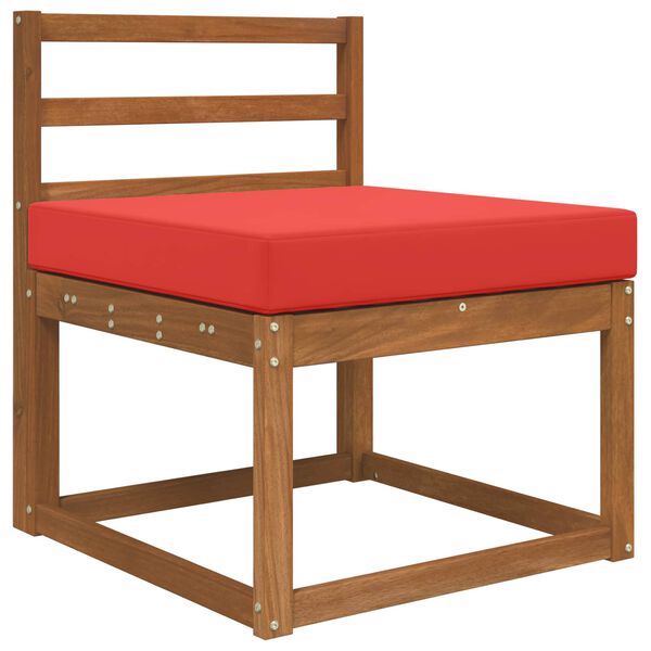 vidaXL Coj&iacute;n para sof&aacute; de exterior Rojo 60 x 60 x 8 cm Poli&eacute;ster