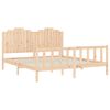 vidaXL Estructura de cama con cabecero madera maciza 180x200 cm