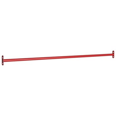 vidaXL Barras de gimnasia 2 piezas 125 cm acero rojo