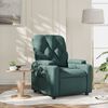 vidaXL Sill&oacute;n reclinable de tela verde oscuro