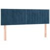 vidaXL Cama box spring con colch&oacute;n terciopelo azul oscuro 140x200 cm