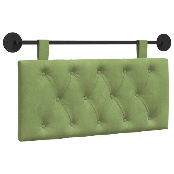 vidaXL Cabecera Colgante Verde claro 90 x 55 x 7 cm Terciopelo