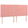 vidaXL Cama box spring con colch&oacute;n terciopelo rosa 160x200 cm