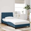 vidaXL Cama con colch&oacute;n Hanko terciopelo azul 100x200 cm