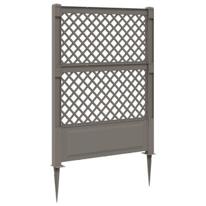 vidaXL Enrejado con pica Gris 99 x 6 x 165 cm PP