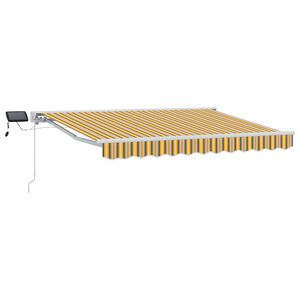 vidaXL Armaz&oacute;n de toldo manual con LEDs 2,5 x 2 m