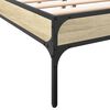 vidaXL Estructura cama madera ingenier&iacute;a metal roble Sonoma 140x190 cm